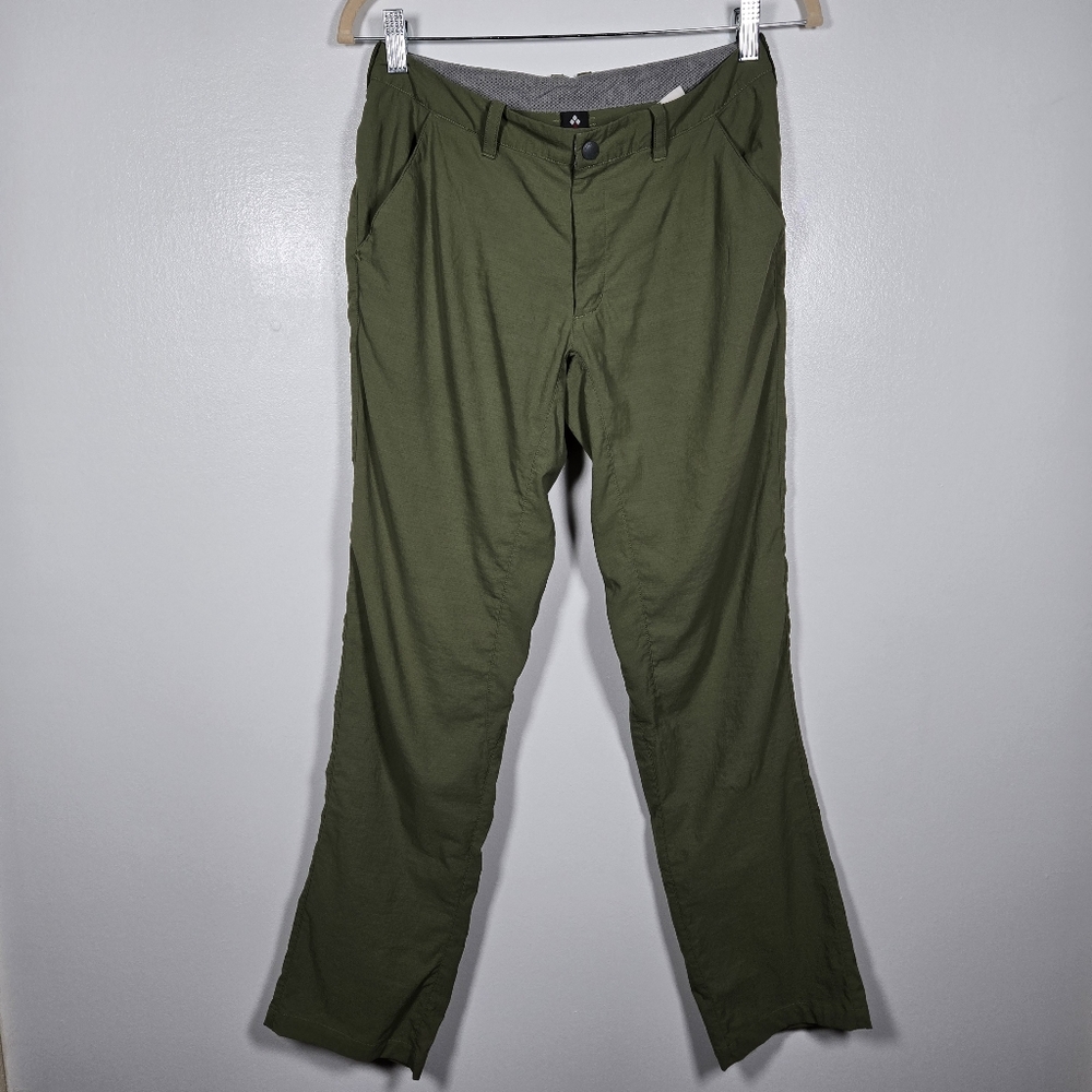 Montbell Stretch O.D. Pants Olive Green Outdoor Hiking Camping Women Size Small